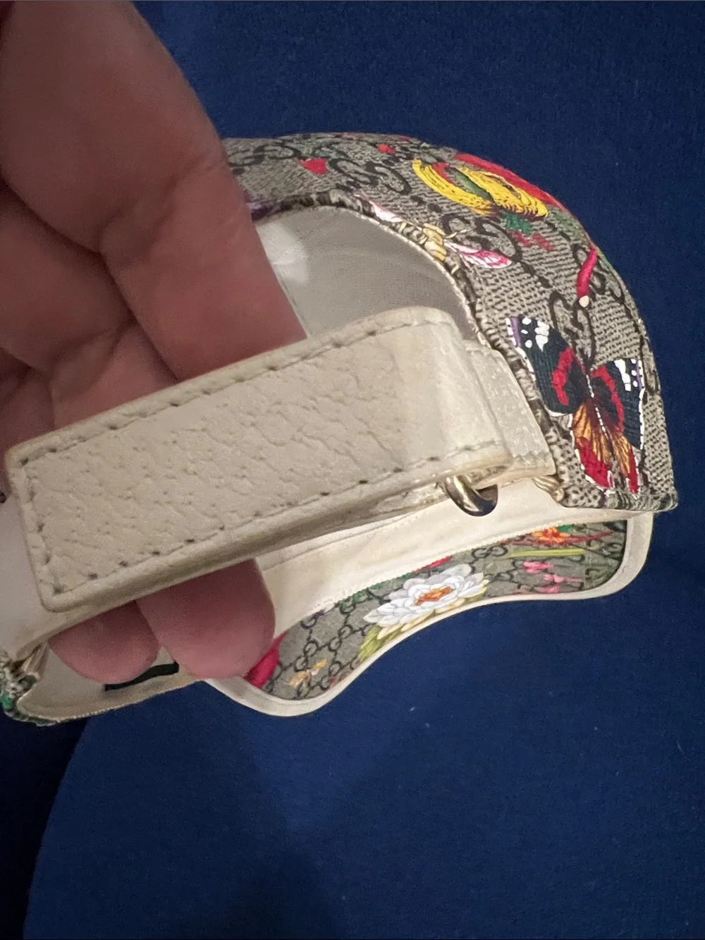 Gucci Multicolor Floral GG Canvas Baseball Cap with Cream Trim